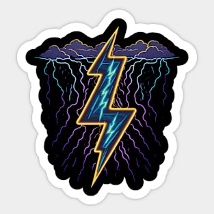 Lightning Bolt Cloud Sticker